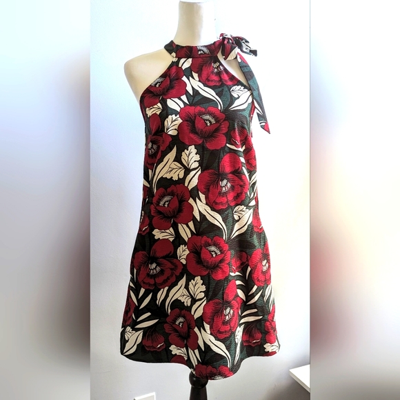 Lulus Dresses & Skirts - EUC...Lulu's Wild Orchid Red Floral Print Dress Size M